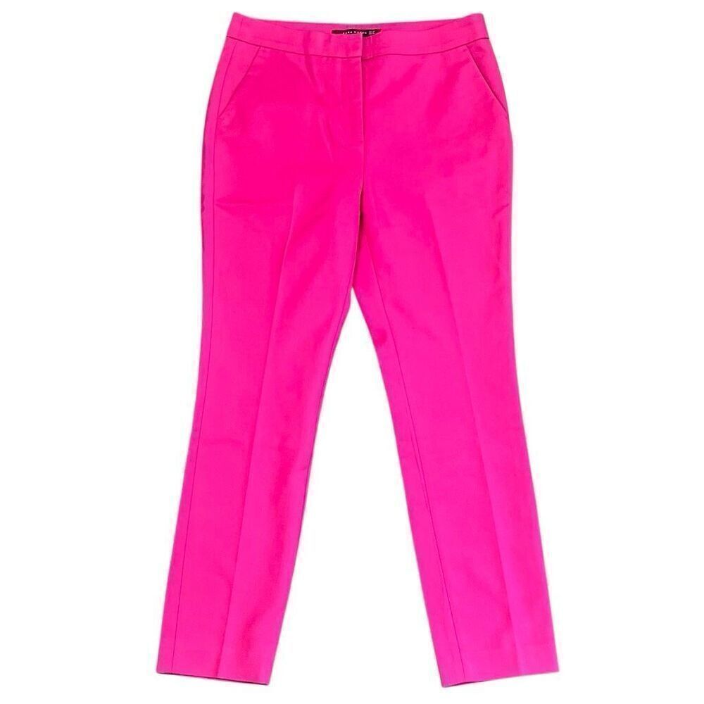 Zara Women Bright Pink Slim-Fit Trousers 6